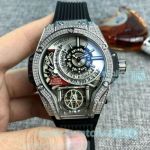 Swiss Grade Replica Hublot MP-09 Tourbillon Bi-Axis Diamond Bezel Watch